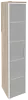 Офисный шкаф высокий узкий лев./прав. (1 высокий фасад стекло в раме)