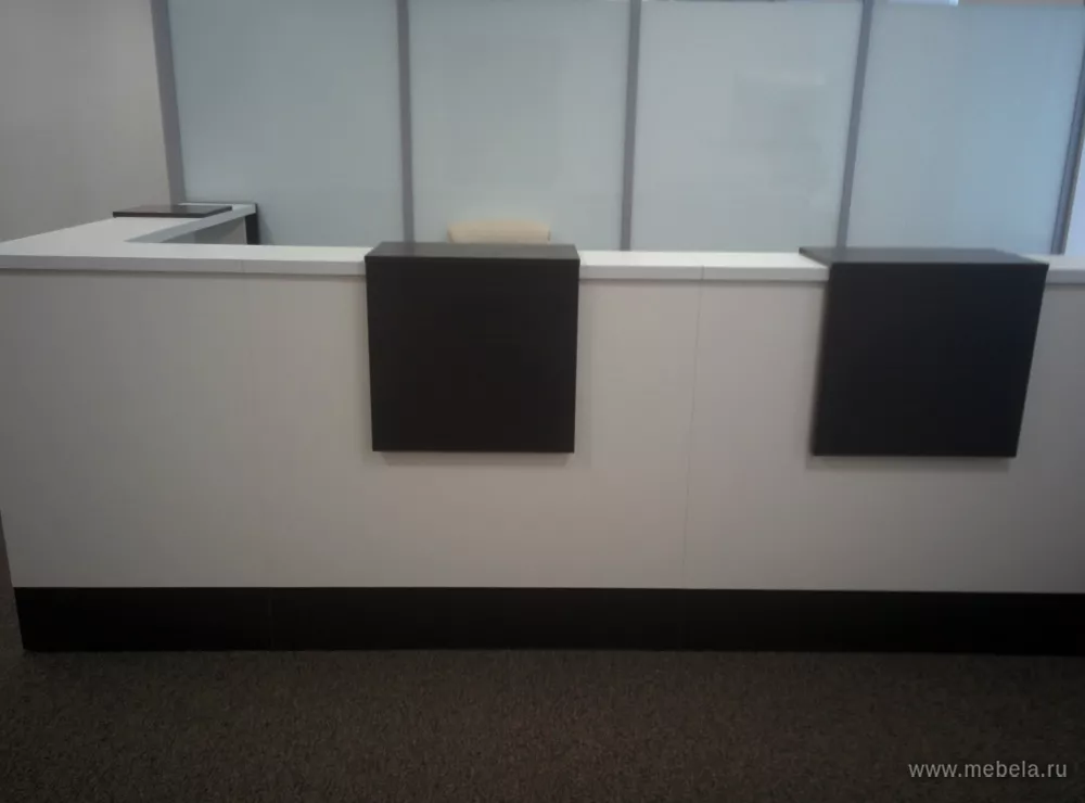 Дар Мебель | стойка ресепшн Style Wenge, офисный интерьер, живое фото