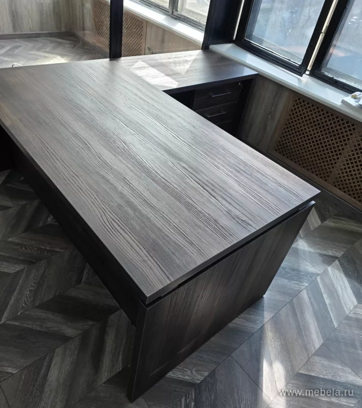 Дар Мебель | кабинет руководителя Ялта (Yalta) в цвете Дуб мали, офисный интерьер, живое фото