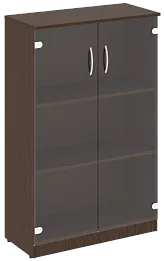 Офисный шкаф средний со стеклом