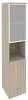 Офисный шкаф высокий узкий лев./прав.(1 низкий фасад ЛДСП + 1 низкий фасад стекло в раме)