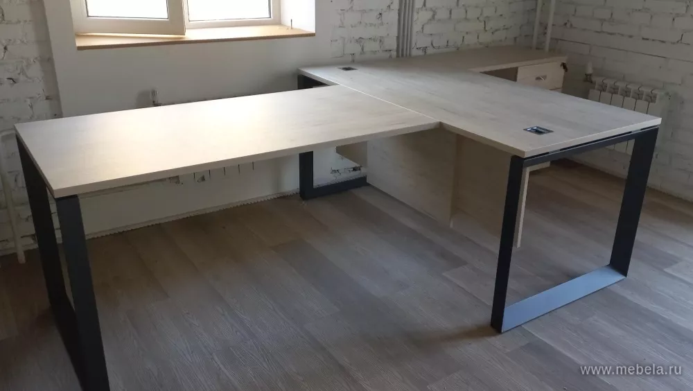 Дар Мебель | мебель для кабинета руководителя Оникс Директ в цвете денвер, офисный интерьер, живое фото