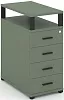 Тумба опорная/приставная 4 ящика. С надставкой