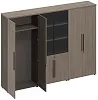 Офисный шкаф комбинированный (одежда-стекло-закрытый)