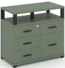Тумба приставная широкая 4 ящика + 1 распашной фасад. С надставкой широкой.