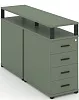 Тумба двухсторонняя опорная/приставная 4 ящика. С надставкой.
