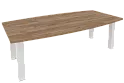 Стол для переговоров на металлокаркасе (белые опоры)