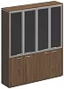 Офисный шкаф для документов со стеклянными дверями