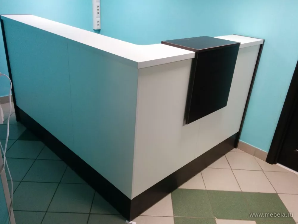 Дар Мебель | стойка ресепшн Style Wenge, офисный интерьер, живое фото