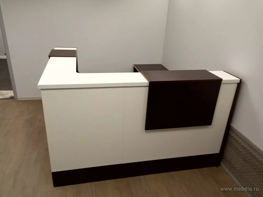 Дар Мебель | стойка ресепшн Style Wenge, офисный интерьер, живое фото