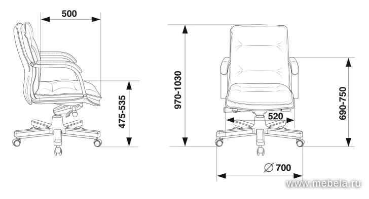 кресло T-9927 Walnut-Low