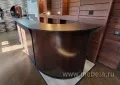 Дар Мебель | Стойка ресепшен для офиса Riva Wenge, офисный интерьер, живое фото