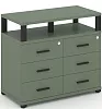 Тумба приставная широкая 6 ящиков. С надставкой широкой