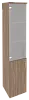 Офисный шкаф высокий узкий стекло левый / правый