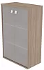 Офисный шкаф средний со стеклом