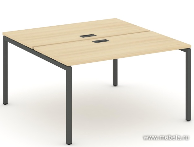 Рабочая станция двухсторонняя на П-образных опорах 40х40