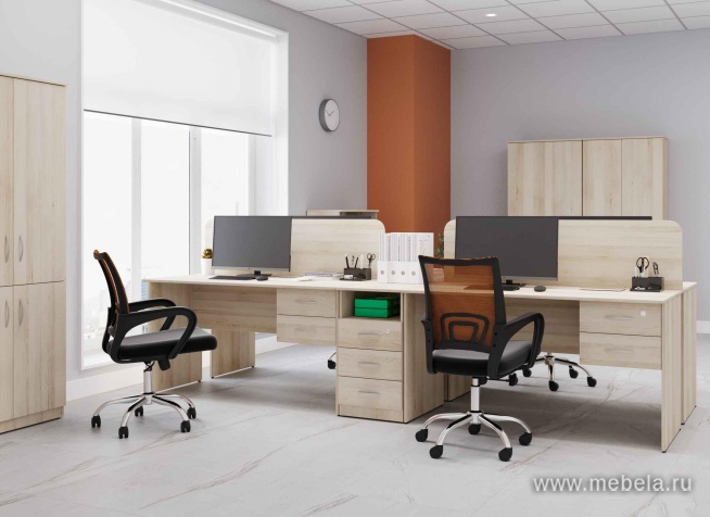 Стол криволинейный с тумбой правый