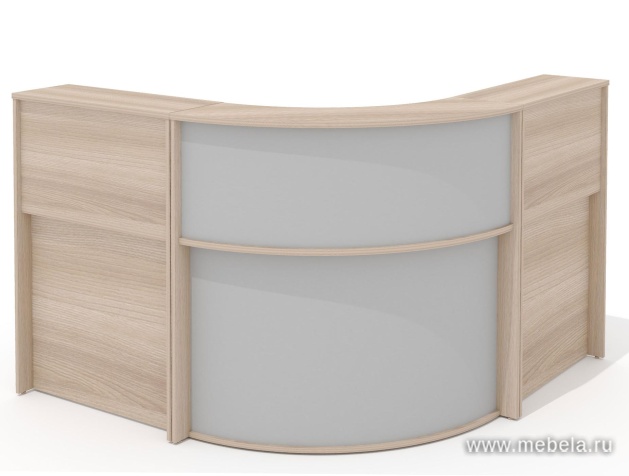 Стойка ресепшн, угловая с опорами