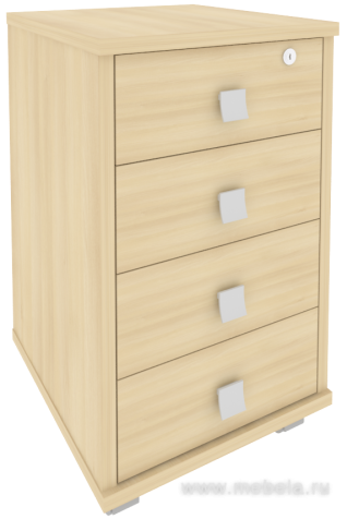 Тумба подкатная (4 ящика, с замком)