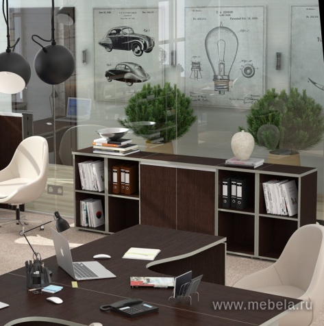 Офисный шкаф высокий узкий (стекло)