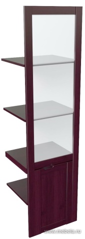 Наполнение одностворчатого шкафа со стеклом