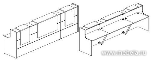 Стойка ресепшен прямая №15