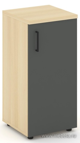 Офисный шкаф низкий узкий левый / правый (1 низкий фасад, задняя стенка ЛДСП)
