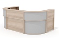 Стойка ресепшн, угловая с опорами