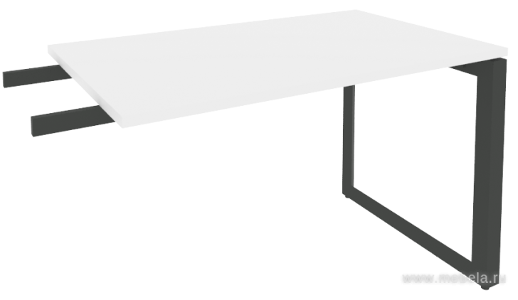 Брифинг-приставка к столу на О-образном металлокаркасе