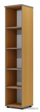 Офисный шкаф закрытый узкий с полками