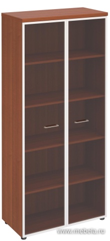 Офисный шкаф для документов со стеклянными дверями в рамке