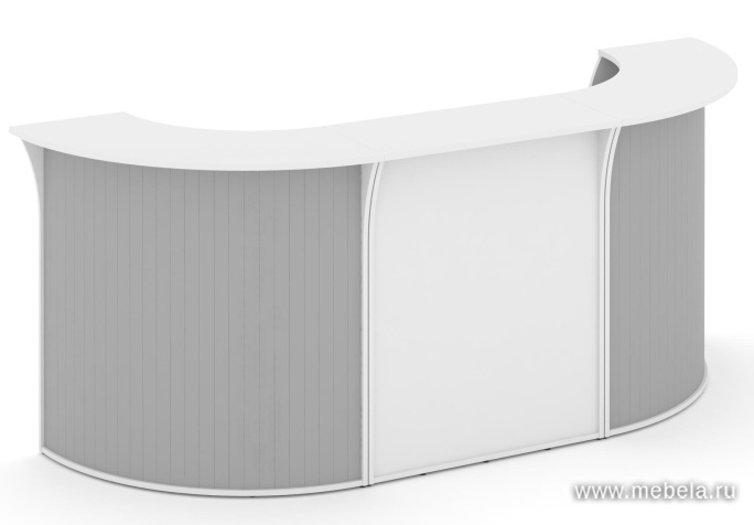 Стойка ресепшн, комплект №3 (радиусный элемент - ролета)