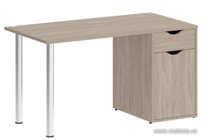 Стол компьютерный на металлокаркасе с тумбой