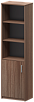 Офисный шкаф узкий полуоткрытый