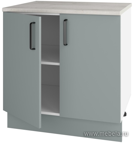 Шкаф кухонный напольный 80 см, со столешницей и дверьми