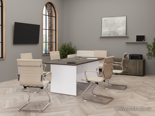 Рабочая станция двухсторонняя на П-образных опорах 40х40