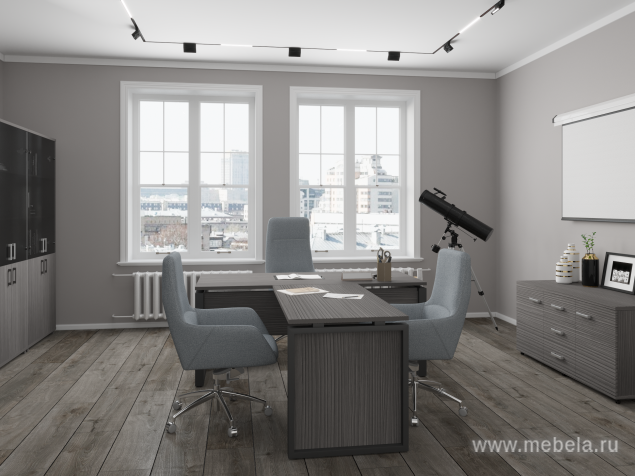 Стол переговорный (металлик , белый, антрацит)