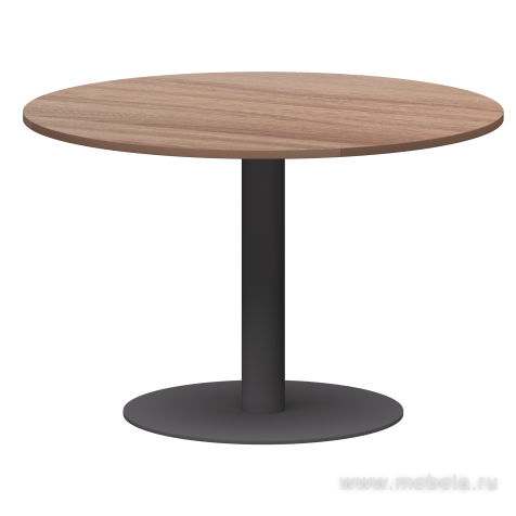 Стол для переговоров круглый на металлической опоре