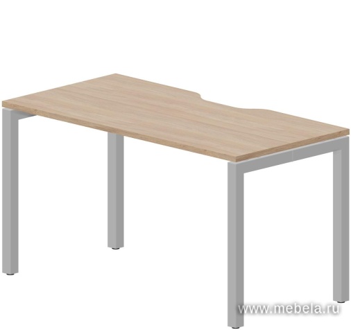 Стол рабочий на металлокаркасе (П-опоры / с эргономичным вырезом)