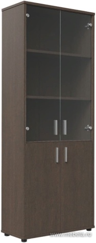 Офисный шкаф для бумаг со стеклом