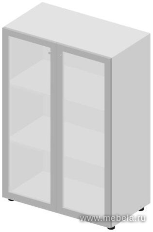 Офисный шкаф для документов (матовое стекло в раме)