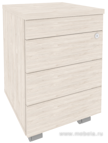 Тумба для документов мобильная, с выдвижными ящиками и замком (TIP-ON)