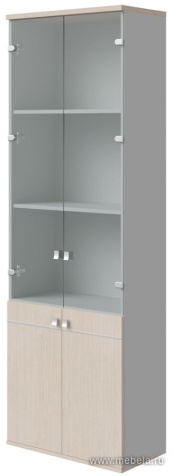 Офисный шкаф для бумаг со стеклом