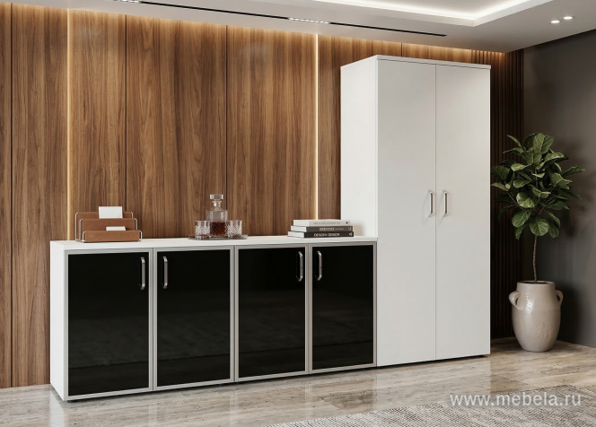 Брифинг-приставка к столу на О-образном металлокаркасе