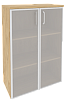 Офисный шкаф средний широкий (2 средних фасада стекло в раме)