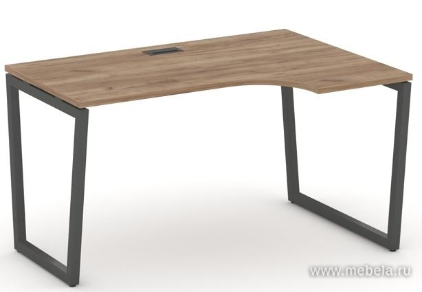 Стол рабочий эргономичный на T2-образных опорах 40х40 (Левый/Правый)