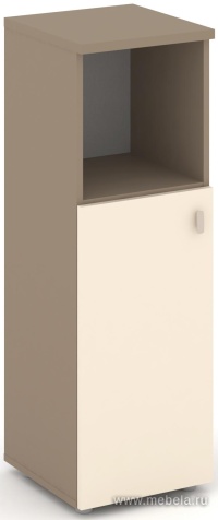 Офисный шкаф средний узкий левый (низкий фасад ЛДСП)