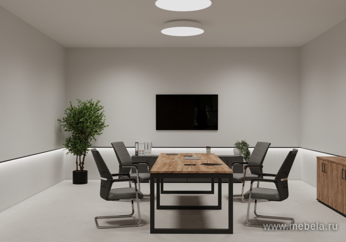 Стол переговорный на П-образных опорах 40х40