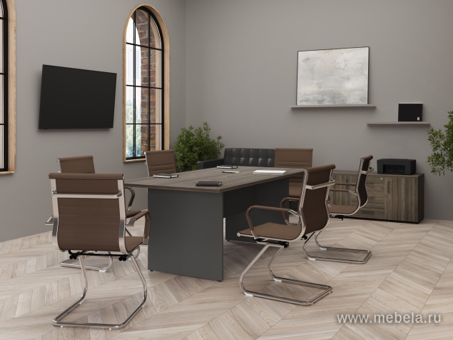 Рабочая станция двухсторонняя на П-образных опорах 40х40