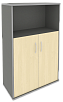 Офисный шкаф средний широкий (2 низкие двери ЛДСП)